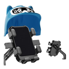 Load image into Gallery viewer, Cartoon Motorcycle Small Helmet Rider Mobile Phone Holder and Electric Bicycle Navigation Mobile Phone Holder Waterproof Sunshade
