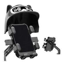 Load image into Gallery viewer, Cartoon Motorcycle Small Helmet Rider Mobile Phone Holder and Electric Bicycle Navigation Mobile Phone Holder Waterproof Sunshade
