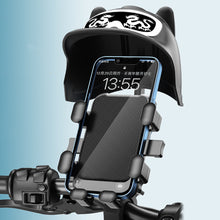 Load image into Gallery viewer, Cartoon Motorcycle Small Helmet Rider Mobile Phone Holder and Electric Bicycle Navigation Mobile Phone Holder Waterproof Sunshade
