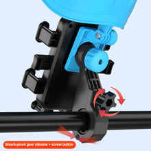 Load image into Gallery viewer, Cartoon Motorcycle Small Helmet Rider Mobile Phone Holder and Electric Bicycle Navigation Mobile Phone Holder Waterproof Sunshade
