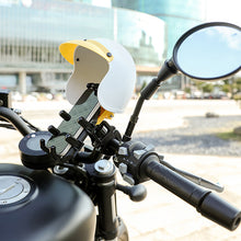 Load image into Gallery viewer, Motorcycle and Electric Bicycle Mobile Phone Holder Navigation Mobile Phone Sunshade Holder Waterproof Retro Small Helmet Rider
