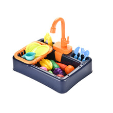 Load image into Gallery viewer, Kids Kitchen Sink Toys Simulation Electric Dishwasher Mini Kitchen Food Pretend Play House Toy Set Children Role Play Girl Toys
