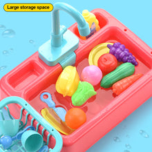 Load image into Gallery viewer, Kids Kitchen Sink Toys Simulation Electric Dishwasher Mini Kitchen Food Pretend Play House Toy Set Children Role Play Girl Toys
