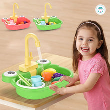 Load image into Gallery viewer, Kids Kitchen Sink Toys Simulation Electric Dishwasher Mini Kitchen Food Pretend Play House Toy Set Children Role Play Girl Toys
