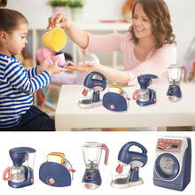Load image into Gallery viewer, Mini Household Appliances Kitchen Toys, Pretend Play Set with Coffee Maker Blender Mixer and Toaster for Kids Boys Girls Gifts
