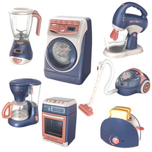 Load image into Gallery viewer, Mini Household Appliances Kitchen Toys, Pretend Play Set with Coffee Maker Blender Mixer and Toaster for Kids Boys Girls Gifts
