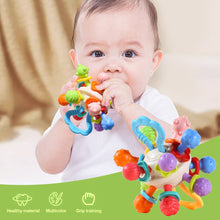 Load image into Gallery viewer, 1Pc Baby Rattle Toy Soft Sensory Training Silicone Activity Ball 0 12 Months Development Hand Bell Early Educational Toys For Infant
