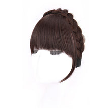Load image into Gallery viewer, Wig Women's Braids Headbands Bangs One Piece Natural Hair White Hair on The Forehead Invisible Seamless Thick Bangs Wig Piece
