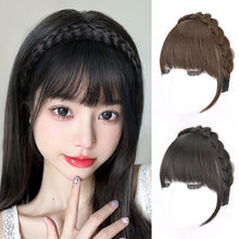 Load image into Gallery viewer, Wig Women's Braids Headbands Bangs One Piece Natural Hair White Hair on The Forehead Invisible Seamless Thick Bangs Wig Piece
