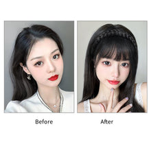 Load image into Gallery viewer, Wig Women's Braids Headbands Bangs One Piece Natural Hair White Hair on The Forehead Invisible Seamless Thick Bangs Wig Piece
