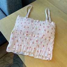 Load image into Gallery viewer, Small Floral Camisole Women Cute Tank Top Girl Summer Sexy All-match Casual One-piece Underwear With Bra Pad
