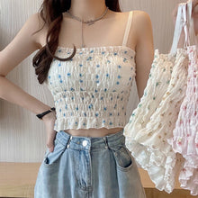 Load image into Gallery viewer, Small Floral Camisole Women Cute Tank Top Girl Summer Sexy All-match Casual One-piece Underwear With Bra Pad

