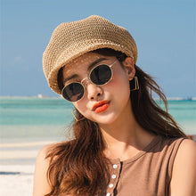 Load image into Gallery viewer, Octagonal Beret Women Female Sunscreen Hats Sun Hat Beret Driving Hat Painter Tour Cap Sun Protection Anti-UV Painter Hat Octagonal Cap
