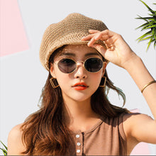 Load image into Gallery viewer, Octagonal Beret Women Female Sunscreen Hats Sun Hat Beret Driving Hat Painter Tour Cap Sun Protection Anti-UV Painter Hat Octagonal Cap
