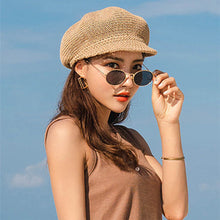Load image into Gallery viewer, Octagonal Beret Women Female Sunscreen Hats Sun Hat Beret Driving Hat Painter Tour Cap Sun Protection Anti-UV Painter Hat Octagonal Cap
