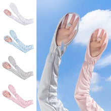 Load image into Gallery viewer, Arm Sleeves For Women Men Ice Silk Covering Fingers Outdoor Ultraviolet-proof Sunscreen Sleeves Colorful Breathable Arm Sleeves
