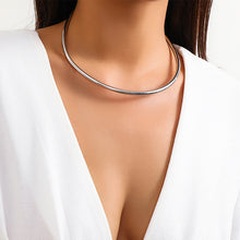 Load image into Gallery viewer, Metal Chain Collar Necklace Torques Choker Women Fashion Elegant Festival Party Charm Clavicle Chain Memorial Jewelry Gift
