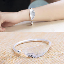 Load image into Gallery viewer, Women Cuff Bracelet Open Leaf Shaped Adjustable Charm Bangle Jewelry Bracelet Accessory Party Gift Fashion Elegant Alloy Jewelry Accessories for Women
