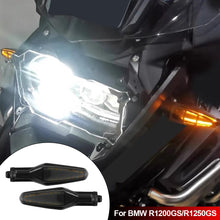 Load image into Gallery viewer, Pair 12V LED Motorcycle Turn Signal Light Front Indicator Lamps For BMW ADV R1200GS R1250GS Waterproof IPX-6
