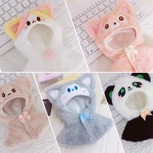 Load image into Gallery viewer, 17cm Mini Plush Doll's Clothes Outfit Accessories For 17cm Labubu Cotton Dolls Plush Animals Cape Clothing Gift
