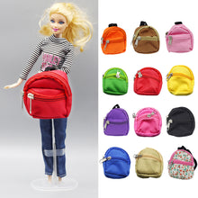 Load image into Gallery viewer, Doll Bag for Labubu Macaron Barbies Blythes and 20cm Plush Doll &amp; 1/6 BJD Canvas Backpack
