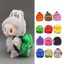 Load image into Gallery viewer, Doll Bag for Labubu Macaron Barbies Blythes and 20cm Plush Doll &amp; 1/6 BJD Canvas Backpack
