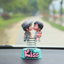 Load image into Gallery viewer, 2Pcs/Set Cute Cartoon Couple Spring Shaking Head Car Dashboard Doll Ornament Decoration Auto Interior Accessories for Gift
