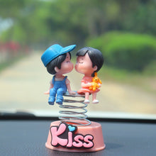 Load image into Gallery viewer, 2Pcs/Set Cute Cartoon Couple Spring Shaking Head Car Dashboard Doll Ornament Decoration Auto Interior Accessories for Gift
