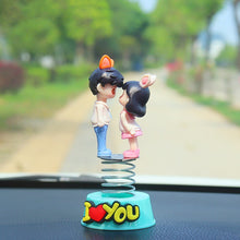 Load image into Gallery viewer, 2Pcs/Set Cute Cartoon Couple Spring Shaking Head Car Dashboard Doll Ornament Decoration Auto Interior Accessories for Gift

