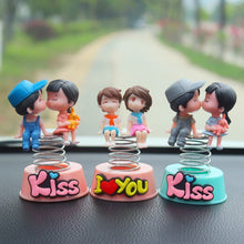 Load image into Gallery viewer, 2Pcs/Set Cute Cartoon Couple Spring Shaking Head Car Dashboard Doll Ornament Decoration Auto Interior Accessories for Gift

