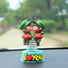 Load image into Gallery viewer, 2Pcs/Set Cute Cartoon Couple Spring Shaking Head Car Dashboard Doll Ornament Decoration Auto Interior Accessories for Gift
