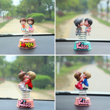 Load image into Gallery viewer, 2Pcs/Set Cute Cartoon Couple Spring Shaking Head Car Dashboard Doll Ornament Decoration Auto Interior Accessories for Gift

