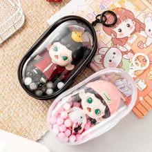 Load image into Gallery viewer, 1Pc Mystery Box Storage Case Anime Ornaments Mystery Box Organizer Box Square Plush Dolls Display Bag With Keychain
