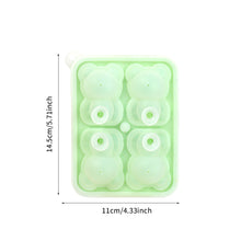 Load image into Gallery viewer, 4Grid Silicone Mold 3D Bear Shape Ice Cube Maker Chocolate Mould Candy Dough Mold For Coffee Milk Tea Whiskey Household Ice Mold
