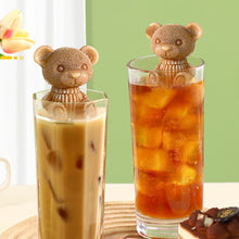 Load image into Gallery viewer, 4Grid Silicone Mold 3D Bear Shape Ice Cube Maker Chocolate Mould Candy Dough Mold For Coffee Milk Tea Whiskey Household Ice Mold
