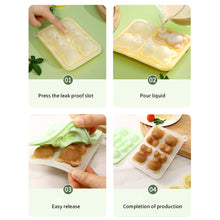 Load image into Gallery viewer, 4Grid Silicone Mold 3D Bear Shape Ice Cube Maker Chocolate Mould Candy Dough Mold For Coffee Milk Tea Whiskey Household Ice Mold
