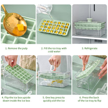 Load image into Gallery viewer, Reusable Pressing Ice Cube Molds Ice Cream Moulds Easy To Take Off Ice Tray Refrigerator Icebox for Summer Juice Drinks Wine Cocktails Whiskey
