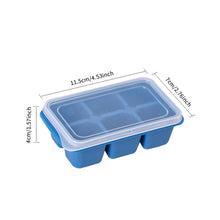 Load image into Gallery viewer, 6 Grid Reusable Ice Cube Molds Easy To Take Off Ice Tray Refrigerator Icebox for Summer Juice Drinks Wine Cocktails Whiskey
