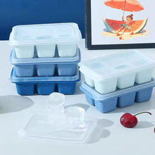 Load image into Gallery viewer, 6 Grid Reusable Ice Cube Molds Easy To Take Off Ice Tray Refrigerator Icebox for Summer Juice Drinks Wine Cocktails Whiskey
