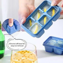 Load image into Gallery viewer, 6 Grid Reusable Ice Cube Molds Easy To Take Off Ice Tray Refrigerator Icebox for Summer Juice Drinks Wine Cocktails Whiskey
