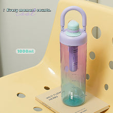 Load image into Gallery viewer, 1000ml Sports Water Bottle Outdoor Water Bottle with Tea Strainer Plastic Portable Water Cup Dinkware Camping Bike Bottle Student Supplies
