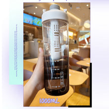Load image into Gallery viewer, 1000ml Sports Water Bottle Outdoor Water Bottle with Tea Strainer Plastic Portable Water Cup Dinkware Camping Bike Bottle Student Supplies
