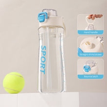 Load image into Gallery viewer, 750ml Sports Water Bottle Outdoor Water Bottle with Straw Plastic Portable Water Cup Dinkware Camping Bike Bottle Student Supplies
