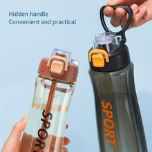 Load image into Gallery viewer, 750ml Sports Water Bottle Outdoor Water Bottle with Straw Plastic Portable Water Cup Dinkware Camping Bike Bottle Student Supplies
