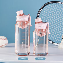 Load image into Gallery viewer, 750ml/1000ml Sports Water Bottle Outdoor Water Bottle with Tea Strainer Plastic Portable Water Cup Dinkware Camping Bike Bottle Student Supplies
