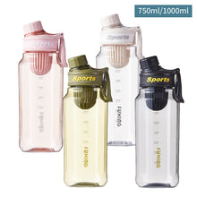 Load image into Gallery viewer, 750ml/1000ml Sports Water Bottle Outdoor Water Bottle with Tea Strainer Plastic Portable Water Cup Dinkware Camping Bike Bottle Student Supplies
