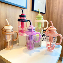 Load image into Gallery viewer, 1300ml Sports Water Bottle Outdoor Water Bottle with Tea Strainer Plastic Portable Water Cup Dinkware Camping Bottle Student Supplies
