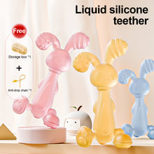 Load image into Gallery viewer, Baby Nursing Teething Toy Baby Teether Teething Pain-Relief Toy for Toddler Infant Newborn Rabbit Shape Silicone Teether
