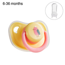 Load image into Gallery viewer, 1Pc Silicone Baby Pacifier Baby Bites and Chewable Products Comfortable Nipple Appearance for Newborns Flat Pacifier
