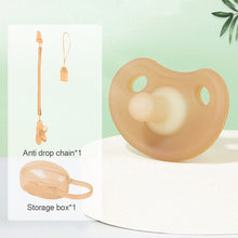 Load image into Gallery viewer, 1Set Silicone Baby Day and Night Pacifier Newborn Pacifier Chain Strap Edible Solid Color Baby Nipple
